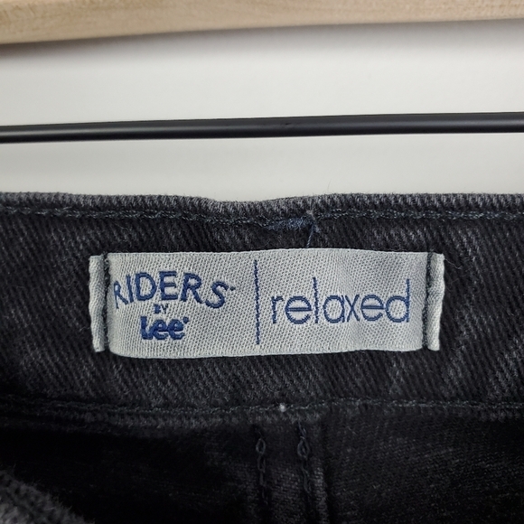 Riders by Lee Relaxed Straight Black Denim 6M - Picture 7 of 10